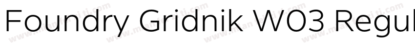 Foundry Gridnik W03 Regular字体转换